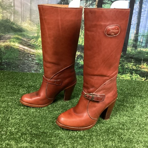 Vintage Zodiac Heeled Leather Boots 7.5 w/box - Picture 4 of 16